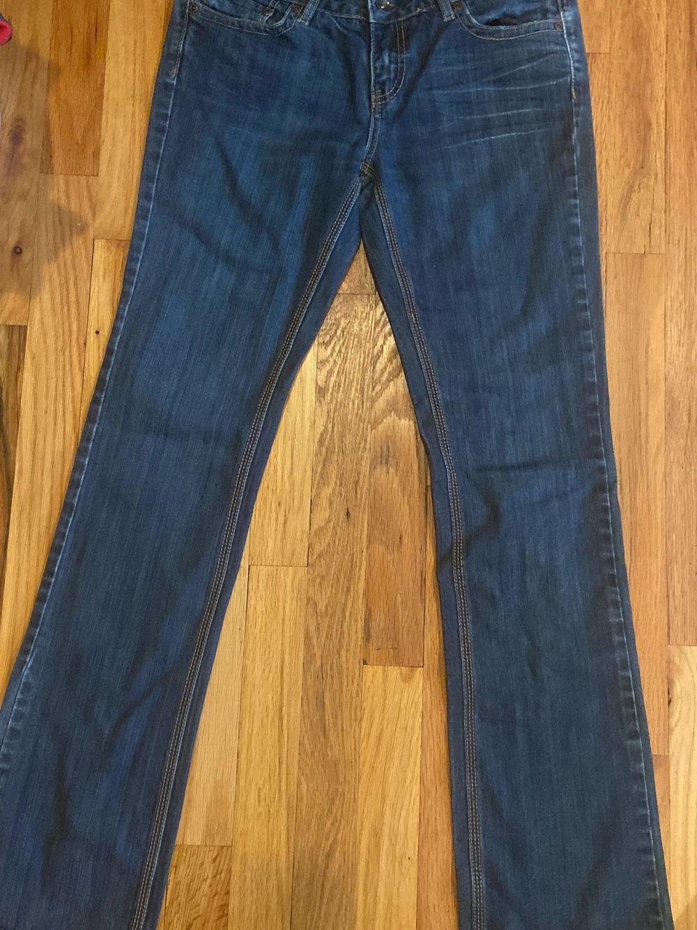 Jade Blue Flare-Leg Jeans